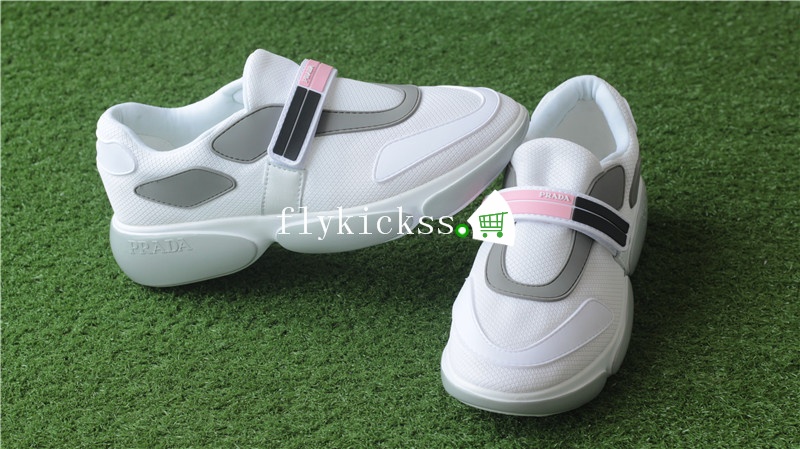 Prada 18SS Cloubust Sneaker Velcro WNS White Pink